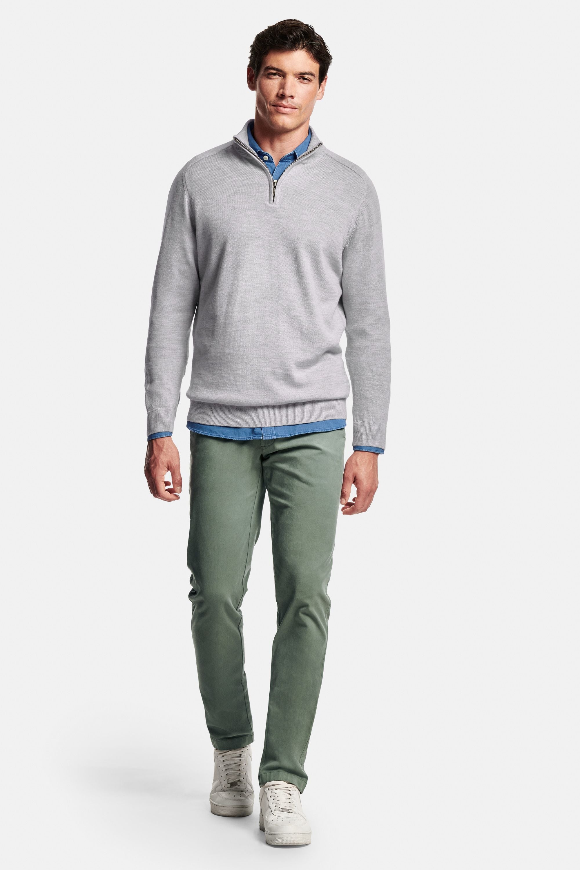 Oysters * The Merino Zip Pullover