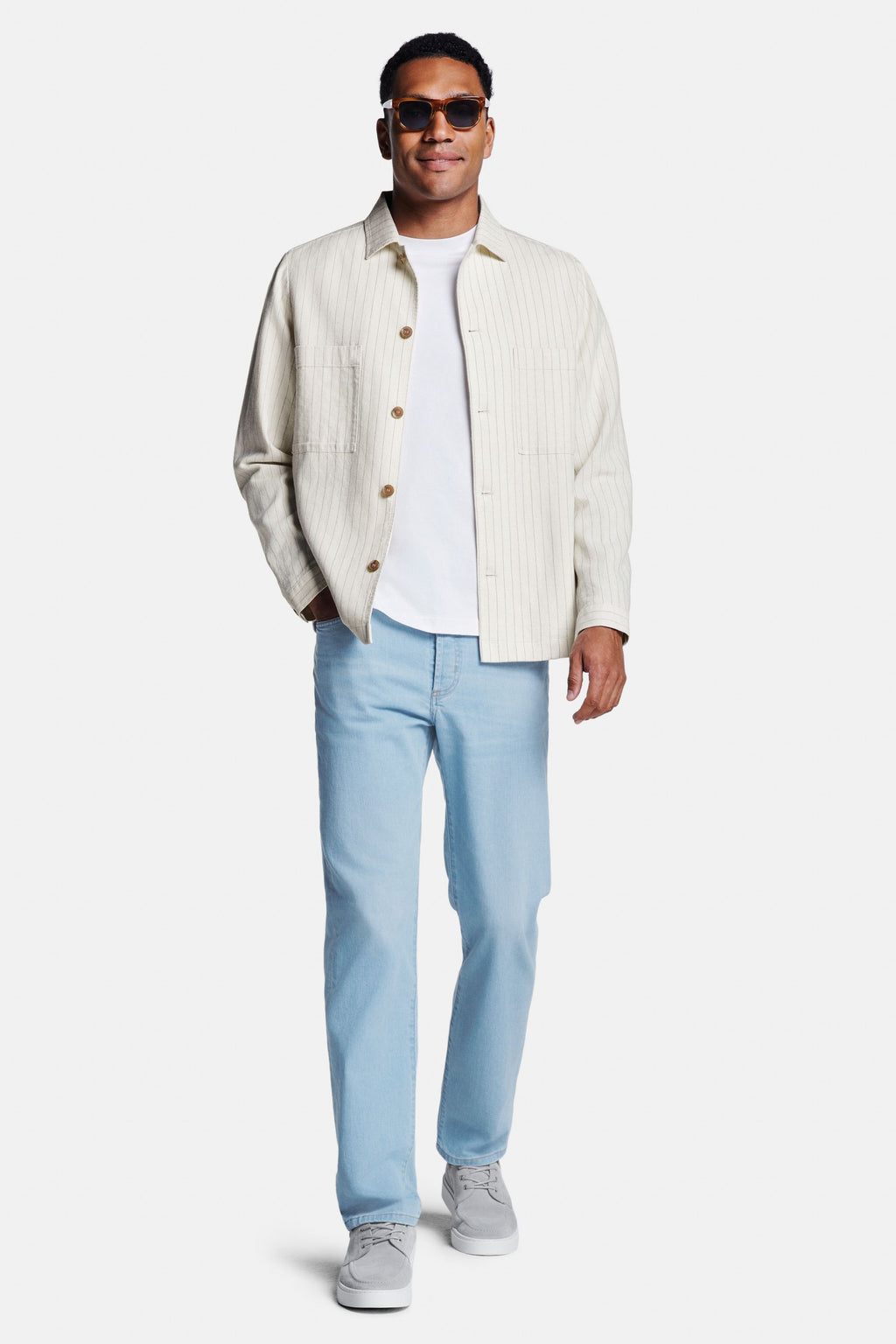 Coconuts Pinstripe * The Linen Shacket